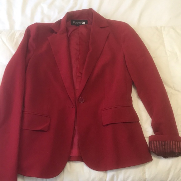 Fully lined red blazer - Picture 3 of 5
